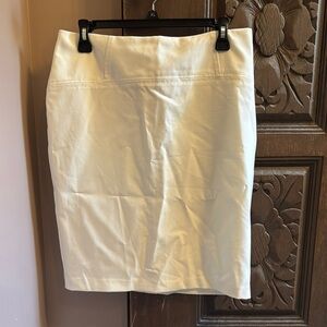 New York & Company Cream Pencil Skirt
